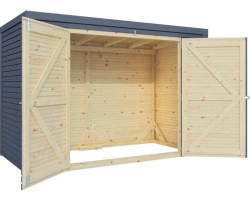 Trädgårdshus i trä med dubbeldörr