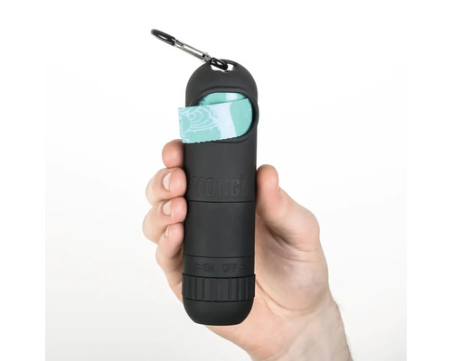 Hundbajspåse dispenser med karbinhake för fastsättning