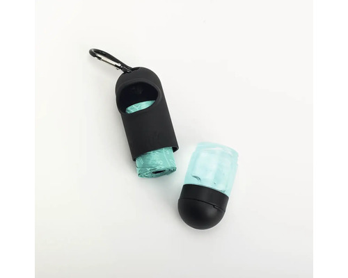 Hundbajspåse dispenser med karbinhake och hundbajspåsar