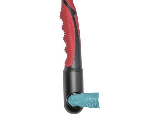 Detaljvy av en sopsamlingspåse med handtag