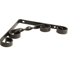 Väggkonsol med dekorativa ornament för fastsättning av hyllor