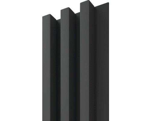 Dekorpanel Linea slim 3 svart/svart 15x265cm