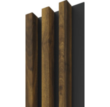 Dekorpanel Linea slim 3 valnöt/svart 15x265cm