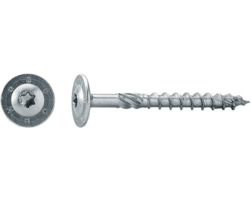JD Plus konstruktionsskruv DRESSELHAUS TH 10x200mm galvaniserad 25-pack Träskruv med linshuvud och Torx-drivning