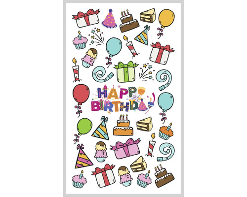 Ministicker AGDESIGN Happy Birthday 8x14cm 36 delar