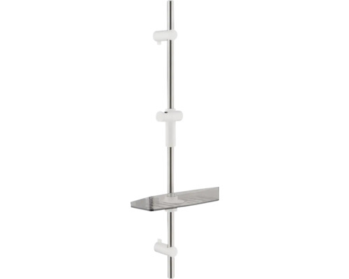 Duschstång DIVELLO ORIGINAL™ rig vit 90 cm med robust tvål-/schampohylla Ø 22 mm 8182176