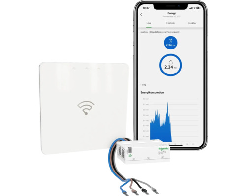 Energimätare med smartphone-app för analys av energiförbrukning