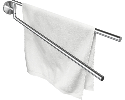 Handdukshållare i metall med handduk