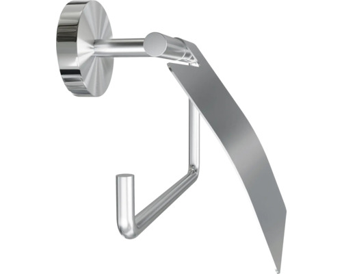 Toalettpappershållare med lock och krok av metall