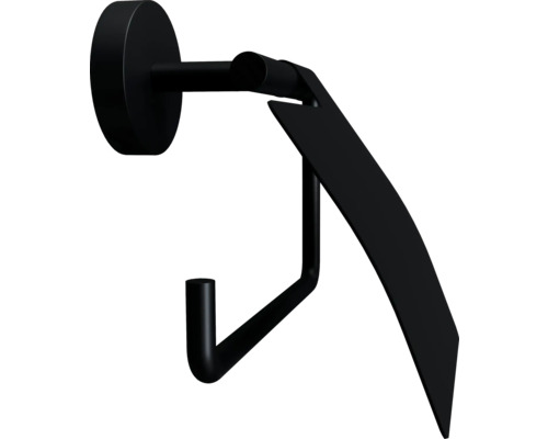 Svart toalettpappershållare för väggmontering