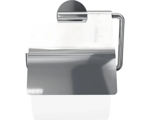 Toalettpappershållare i metall med lock