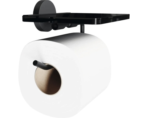 Toalettpappershållare med hylla