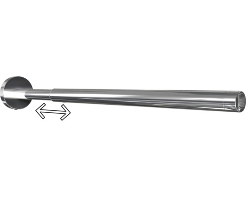 Utdragbar duschdraperistång av metall