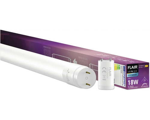 Lysrör med LED-startmotor och förpackning