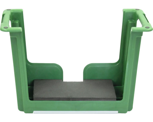 Grön murbruksbalja med handtag och gummiinsats