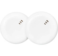 Två runda smarta hemsensorer