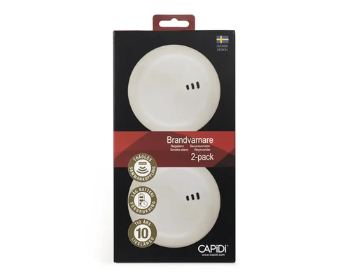Förpackning med två rökdetektorer