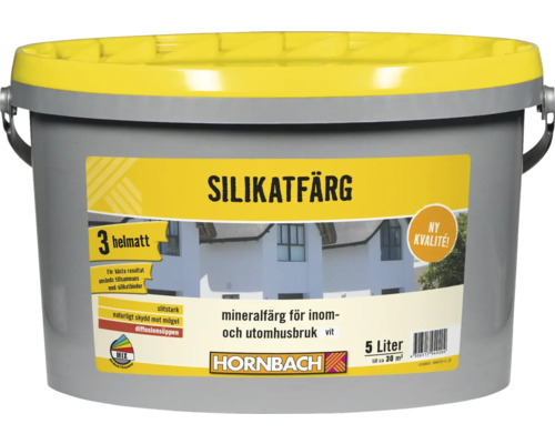 Silikatfärg HORNBACH för fasad vit 5L