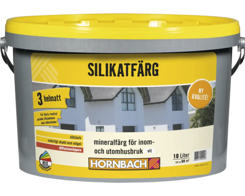 Silikatfärg HORNBACH för fasad vit 10L