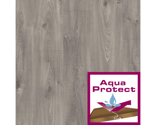 Laminatgolv SKANDOR 8.0 vattentåligt bliss oak Laminatgolv med trästruktur och symbolen Aqua Protect