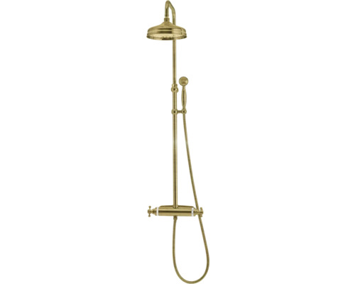 Takduschset DUSCHBYGGARNA Lady brons blank med termostatblandare duschhuvud 200 mm 28939BR Takduschset DUSCHBYGGARNA Lady brons blank med termostatblandare duschhuvud 200 mm 28939BR