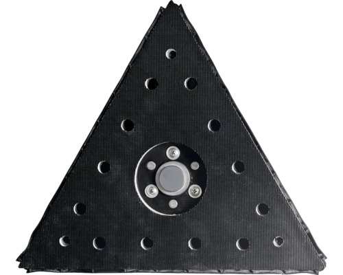 Triangulär slipplatta med hål för slippapper