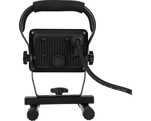 Bakifrån en LED-handlampa med sladd och justerbart stativ