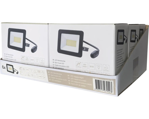 Förpackning med sex LED-väggstrålkastare