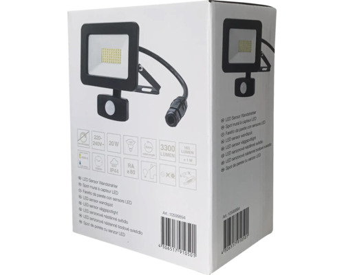 Förpackning för LED-väggstrålkastare med sensor