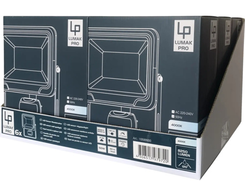 Lumak Pro LED-strålkastar förpackning i display