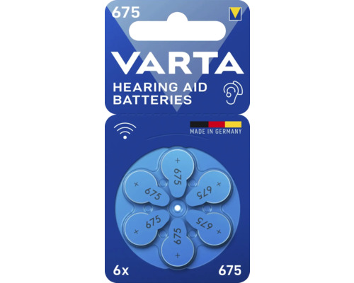 Hörapparatsbatteri VARTA 675 6-pack