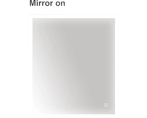 Fyrkantig spegel för väggmontering med belysning