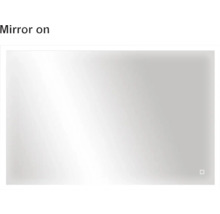 Spegel med belysning CORDIA square line series silver 100x65 cm touchsensor IP44 LED