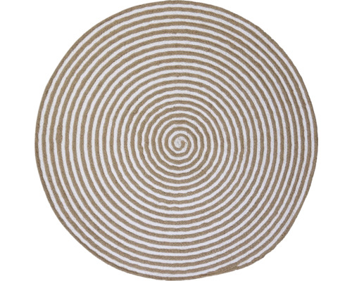Rund matta med spiralmönster