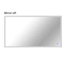 Spegel med belysning CORDIA square line series silver 120x65 cm touchsensor IP44 LED
