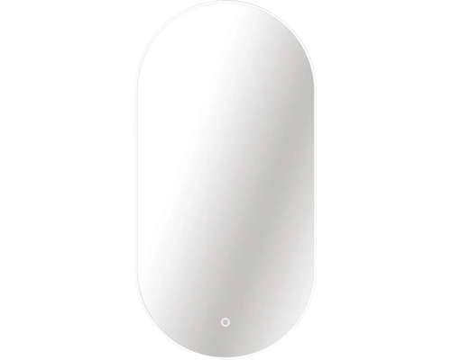 Oval spegel med belysning