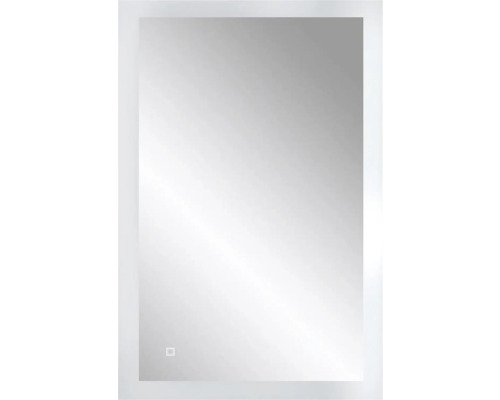 Rektangulär spegel med belysning för badrummet