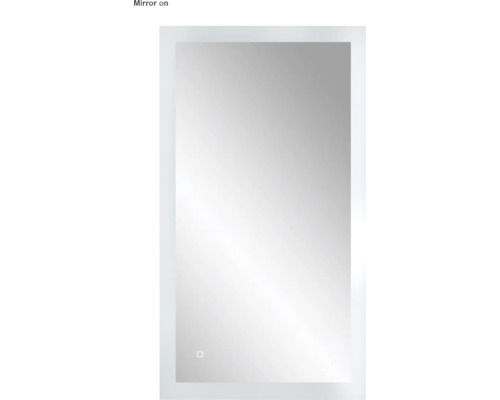 Rektangulär badrumsspegel med belysning