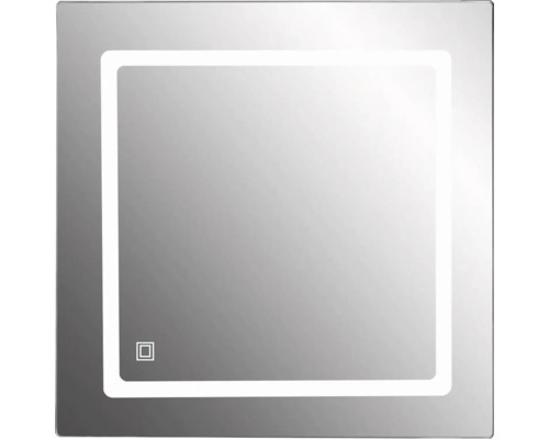 Fyrkantig spegel med LED-belysning