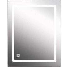 Spegel med belysning CORDIA modern line series silver 80x65 cm touchsensor IP44 LED