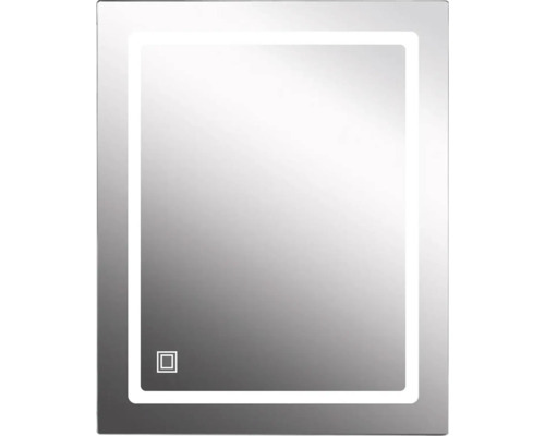 Rektangulär badrumsspegel med LED-belysning