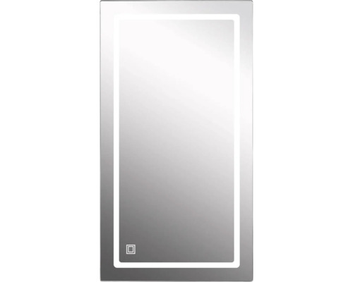 Spegel med belysning CORDIA modern line series silver 120x65 cm touchsensor IP44 LED