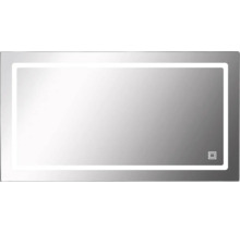 Spegel med belysning CORDIA modern line series silver 120x65 cm touchsensor IP44 LED