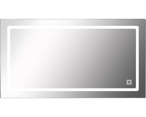Rektangulär spegel med LED-belysning
