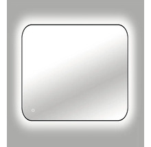 Spegel med belysning CORDIA tender line backlight series svart 60x80 cm touchsensor IP44 LED