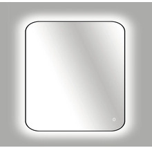 Spegel med belysning CORDIA tender line backlight series svart 60x80 cm touchsensor IP44 LED