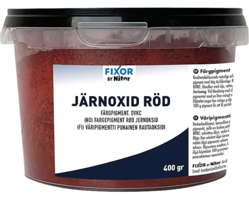 Färgpigment FIXOR BY NITOR Järnoxidrött 400g