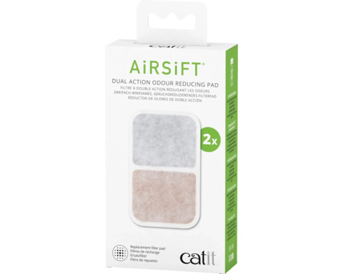 Kattoalettfilter CATIT AiRSiFT Dual Action Pad 2-pack Förpackning Catit Airsift luktfilter
