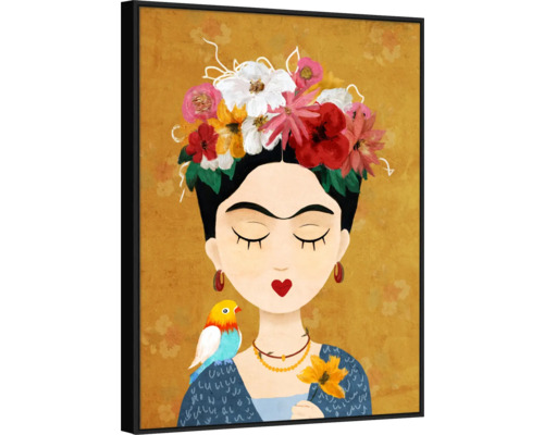 Canvastavla Frida Kahlo Comic 62x82cm