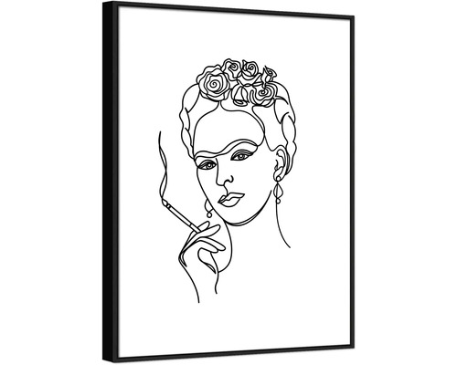 Canvasbild Frida Kahlo line drawing 62x82cm